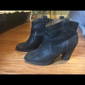 Clarke’s Black Leather Ankle Booties